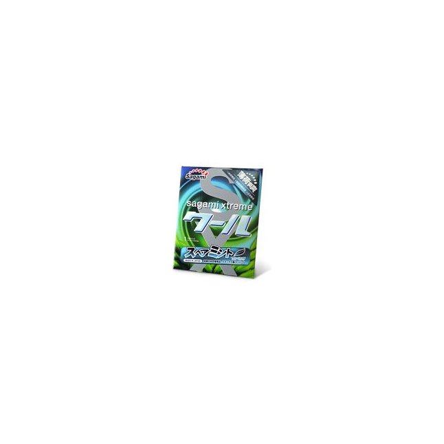 Презерватив Sagami Xtreme Mint с ароматом мяты - 1 шт - Sagami Xtreme