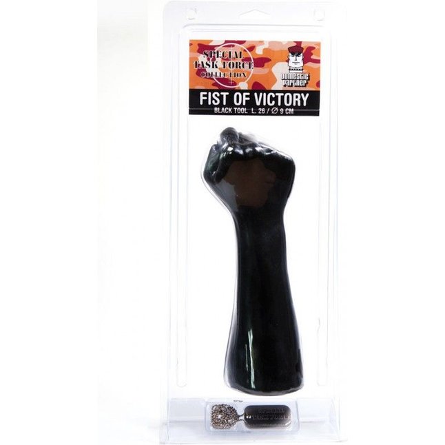 Стимулятор для фистинга Fist of Victory Black в виде руки с кулаком - 26 см - Domestic partner