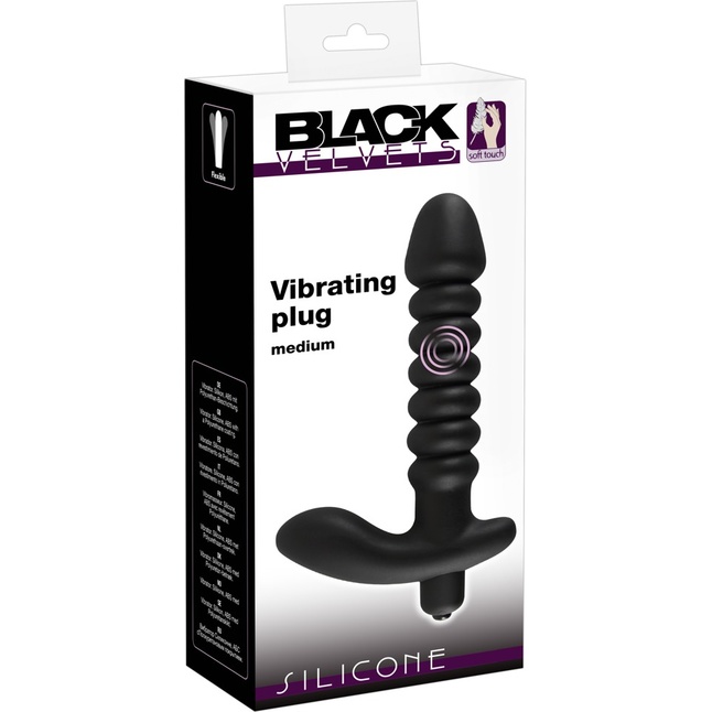 Анальный вибратор среднего размера BLACK VELVETS - 17 см - You2Toys. Фотография 8.