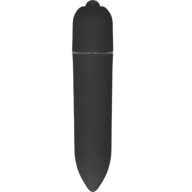 Чёрная удлинённая вибропуля Power Bullet Black - 8,3 см - Shots Toys