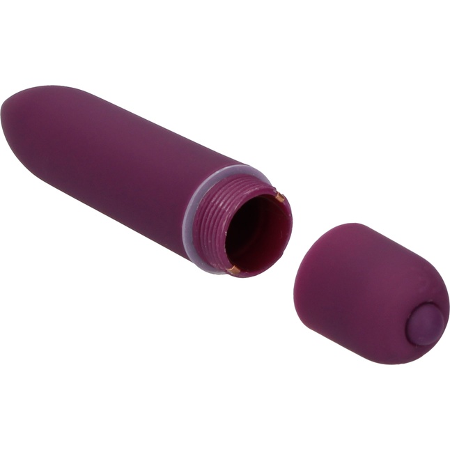 Фиолетовая удлинённая вибропуля Power Bullet Purple - 8,3 см - Shots Toys. Фотография 3.
