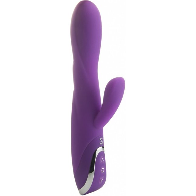 Фиолетовый перезаряжаемый вибратор RechargeableTulip Purple - 21 см - Shots Toys