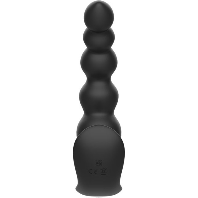 Черная анальная виброёлочка Anal Bead Vibrator с пультом ДУ. Фотография 6.