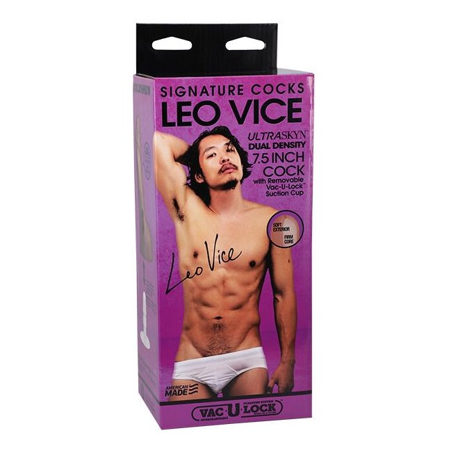 Телесный фаллоимитатор на съемной присоске Signature Cocks Leo Vice - 19,1 см - Signature Cocks. Фотография 2.