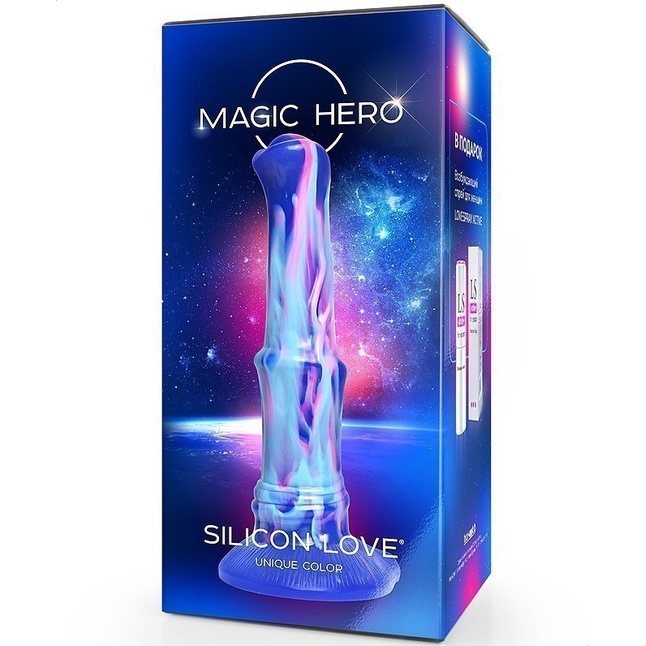 Сине-голубой фантазийный фаллоимитатор - 25 см - MAGIC HERO. Фотография 5.