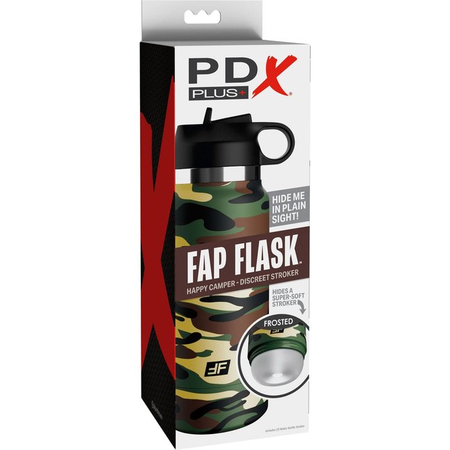 Мастурбатор в камуфляжной колбе Fap Flask - PDX Plus. Фотография 2.