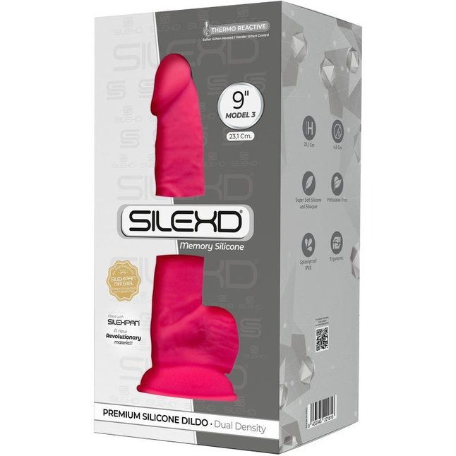 Розовый фаллоимитатор SILEXD Model 3 - 23 см - SILEXD. Фотография 2.