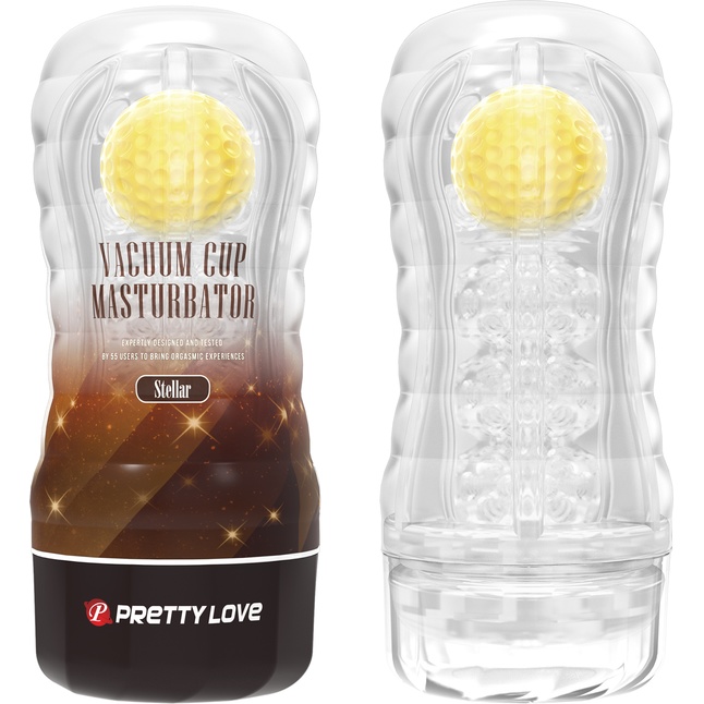 Прозрачный текстурированный мастурбатор Vacuum Cup Masturbator Stellar - Pretty Love