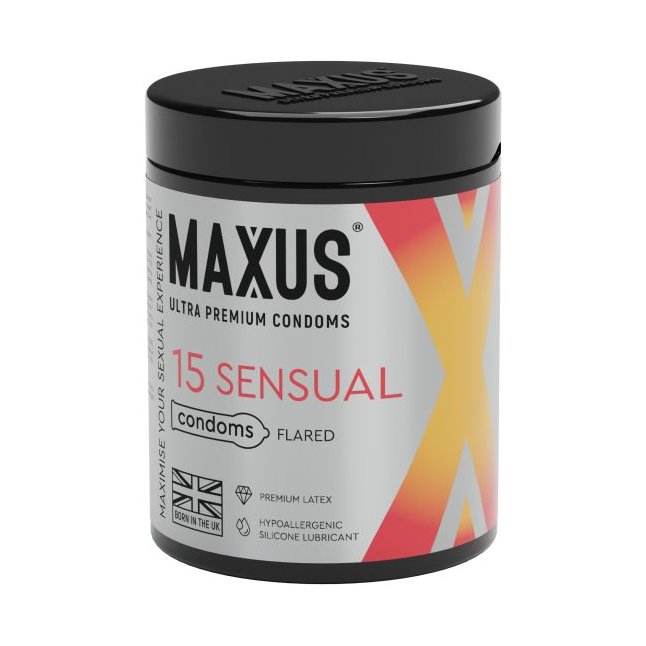 Анатомические презервативы MAXUS Sensual - 15 шт