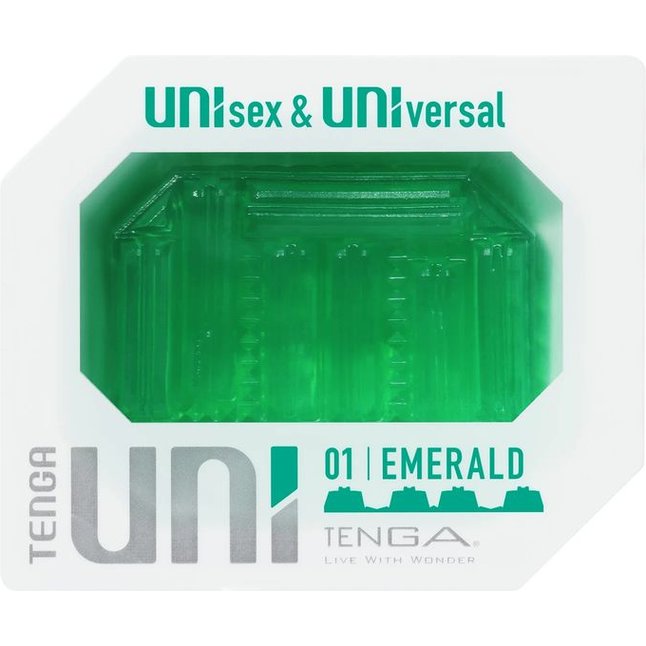 Зеленый мастурбатор-стимулятор Tenga Uni Emerald - UNI Series