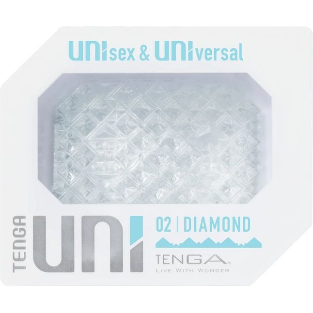 Прозрачный мастурбатор-стимулятор Tenga Uni Diamond - UNI Series