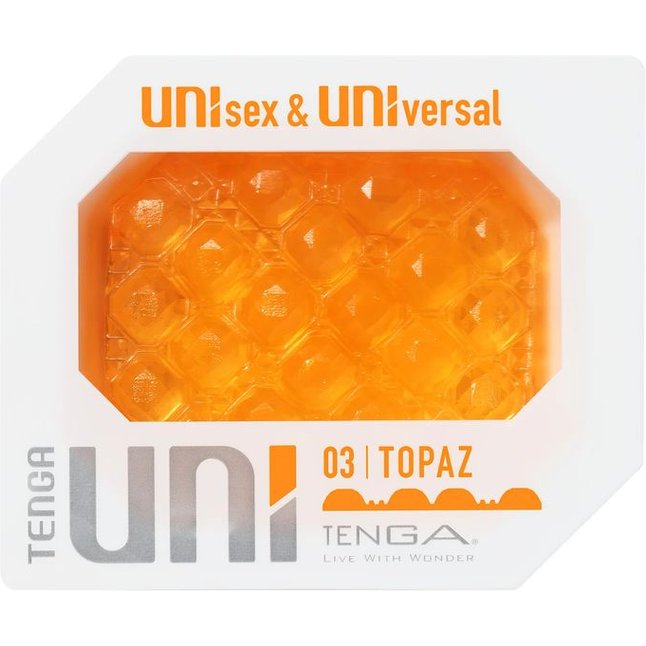 Оранжевый мастурбатор-стимулятор Tenga Uni Topaz - UNI Series