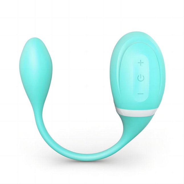 Мятный вакуумный вибростимулятор Tadpole Vibrating Dual Stimulation с виброхвостиком. Фотография 5.