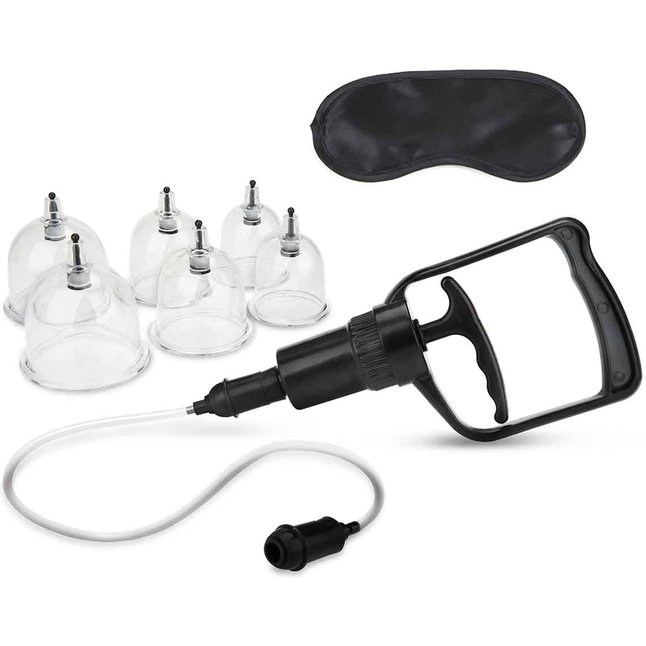 Набор из 6 вакуумных банок с насосом Erotic Suction Cupping Set