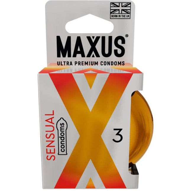 Презервативы анатомической формы Maxus Sensual - 3 шт. Фотография 3.