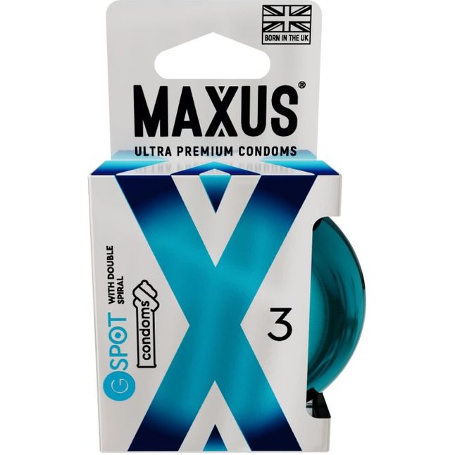 Презервативы Maxus G spot с двойной спиралью - 3 шт. Фотография 3.