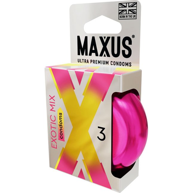 Ароматизированные презервативы Maxus Exotic Mix - 3 шт. Фотография 2.