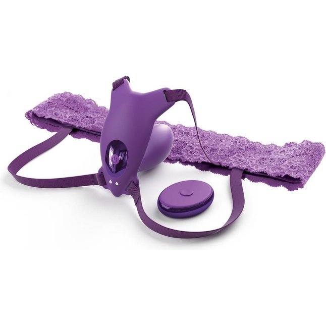 Фиолетовый пояс с вибровкладкой Ultimate G-Spot Butterfly Strap-On - Fantasy For Her. Фотография 6.