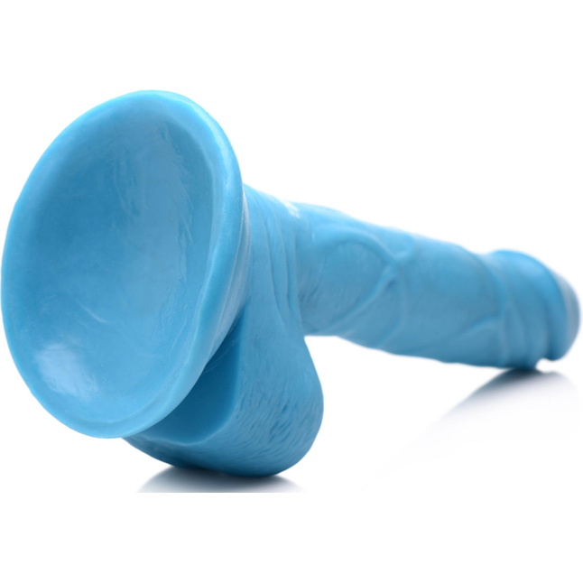 Голубой реалистичный фаллоимитатор на присоске - 19 см - Pop Peckers. Фотография 6.