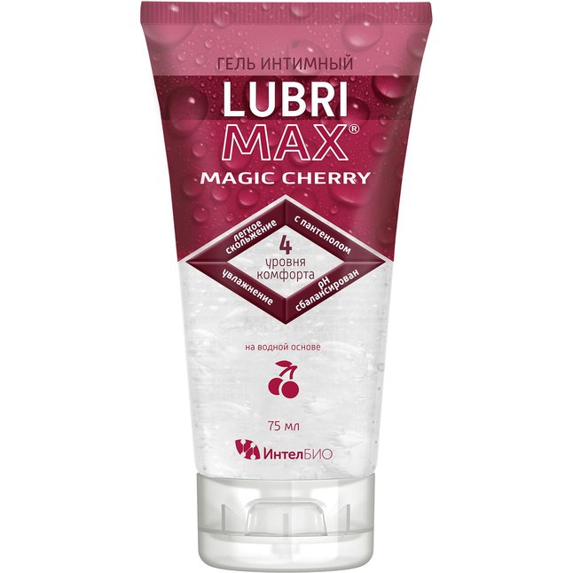 Интимный гель-смазка на водной основе Lubrimax Magic Cherry - 75 мл