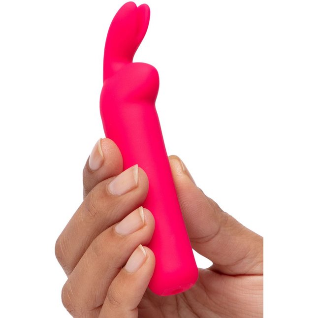 Розовая вибропуля с ушками Rechargeable Rabbit Ears Bullet Vibrator. Фотография 3.