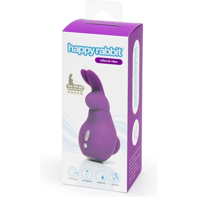 Фиолетовый клиторальный вибратор в форме зайчика. Фотография 6.