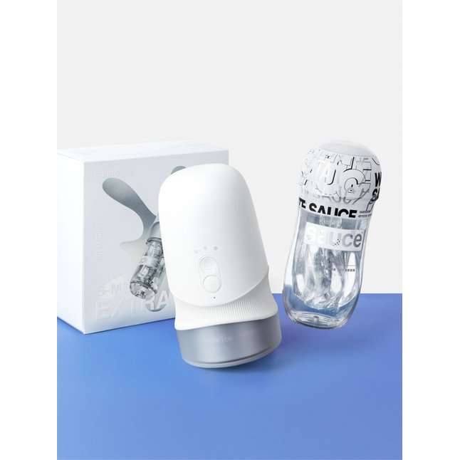 Белый автоматический мастурбатор Extra Sauce. Фотография 2.