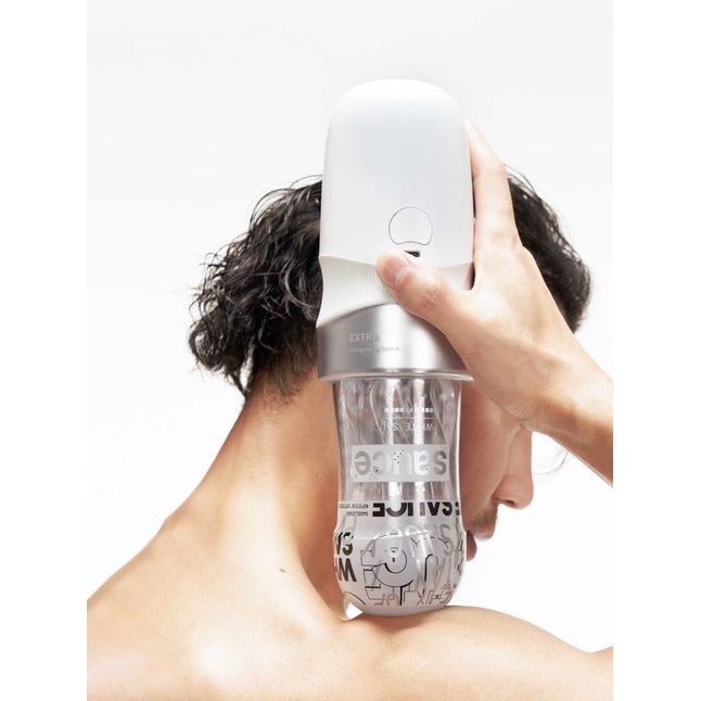 Белый автоматический мастурбатор Extra Sauce. Фотография 5.