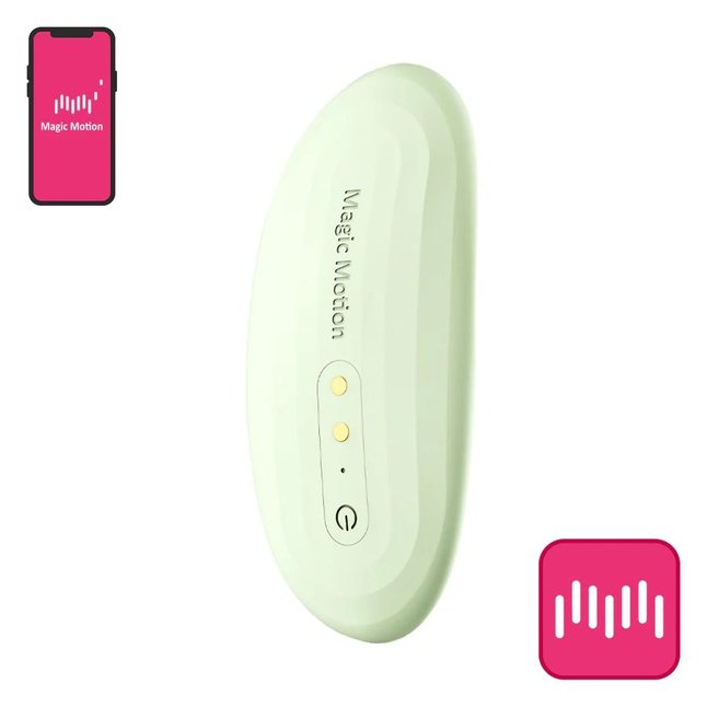 Зеленый вибромассажер в трусики Magic Motion Nyx - 8,8 см. Фотография 2.