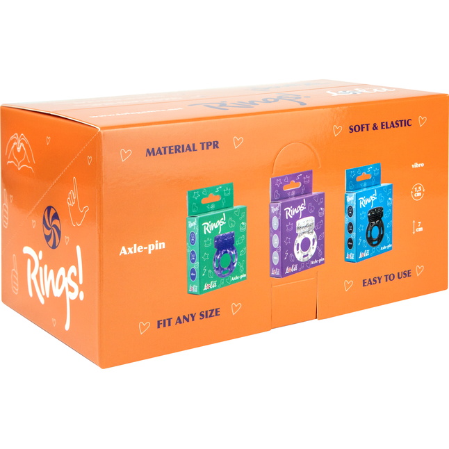 Бокс из 12 эрекционных колец Axle-pin - Rings!. Фотография 12.