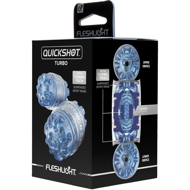 Мастурбатор Fleshlight Quickshot Turbo Blue Ice. Фотография 7.