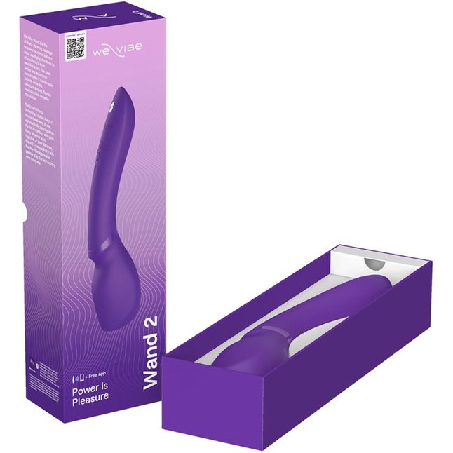 Фиолетовый жезловый вибратор We-Vibe Wand 2 - 27,3 см. Фотография 7.