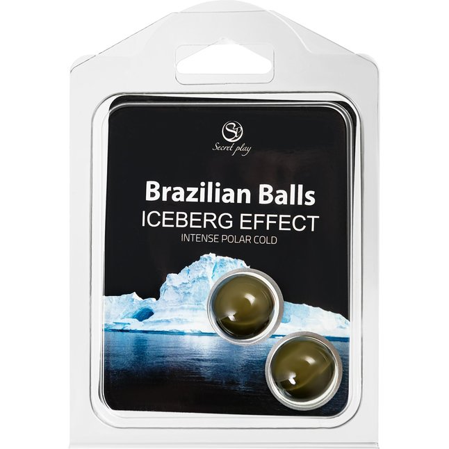 Набор из 2 шариков с массажным маслом Brazilian Balls с ледяным эффектом