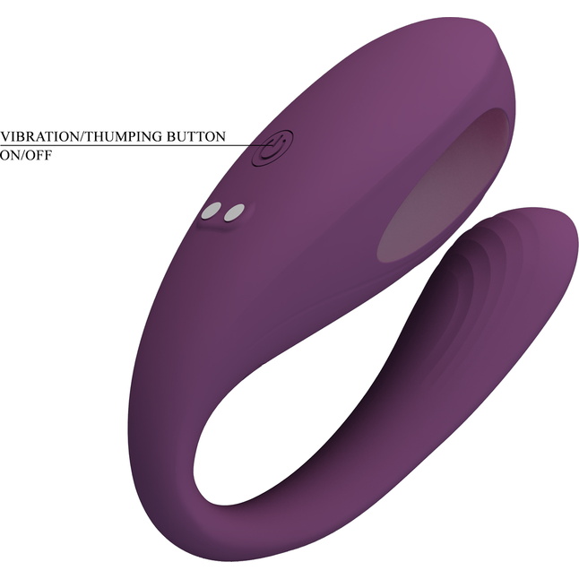 Фиолетовый вибратор для двоих Aari - Pretty Love. Фотография 7.