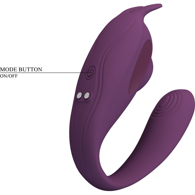 Фиолетовый вибратор для двоих Shey - Pretty Love. Фотография 7.