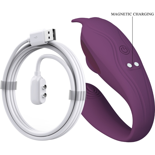 Фиолетовый вибратор для двоих Shey - Pretty Love. Фотография 8.