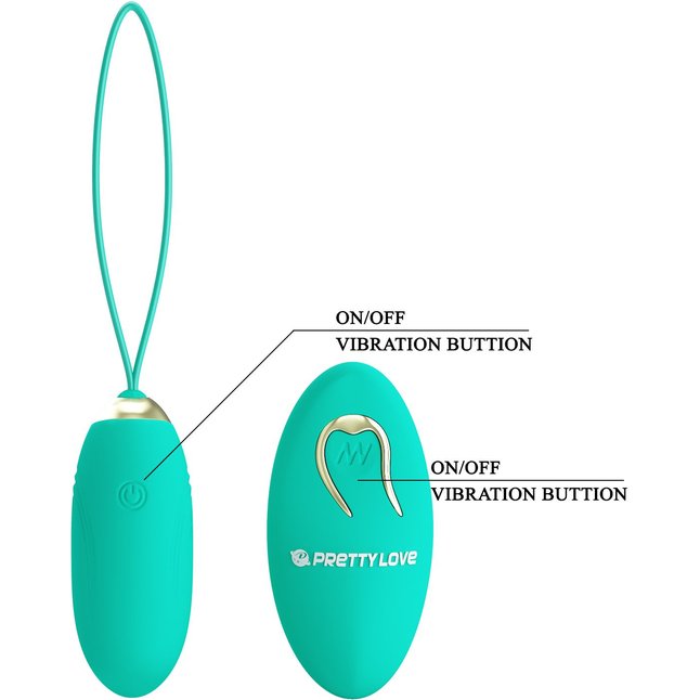 Зеленое виброяйцо Jenny с пультом ДУ - Mr.Play. Фотография 6.