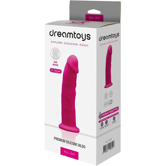 Розовый фаллоимитатор Real Love Dildo 6 Inch - 16 см - Real Love. Фотография 3.