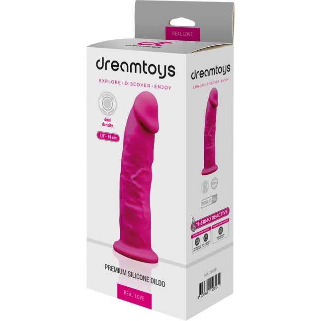 Розовый фаллоимитатор Real Love Dildo 7.5 Inch - 19,5 см - Real Love. Фотография 2.