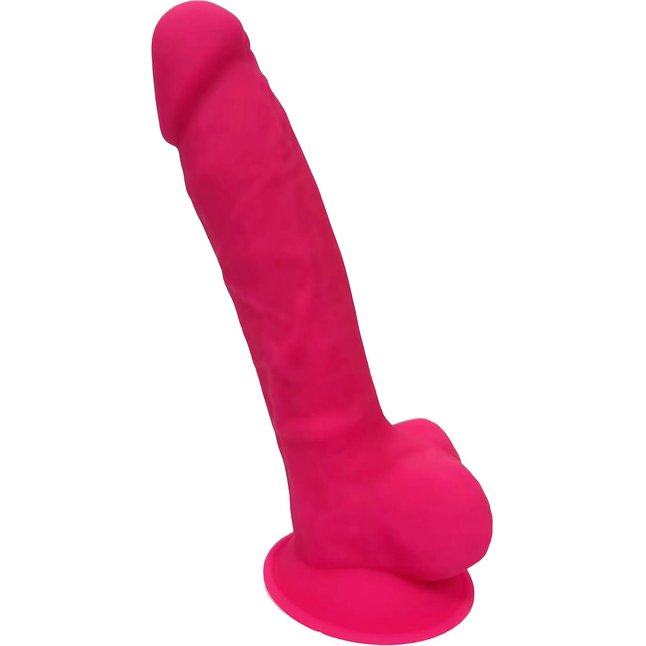 Розовый фаллоимитатор Dildo With Balls 7Inch - 17,7 см - Real Love