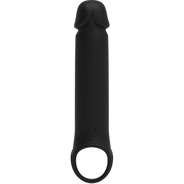 Черная насадка-удлинитель с вибрацией Vibrating Extender With Remote - Ramrod. Фотография 3.