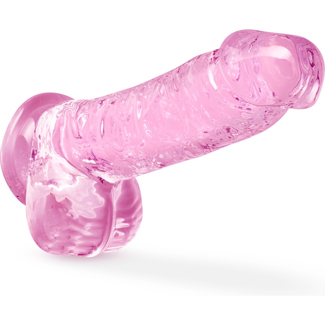 Розовый фаллоимитатор 6 Inch Crystalline Dildo - 15,2 см - Naturally Yours. Фотография 2.