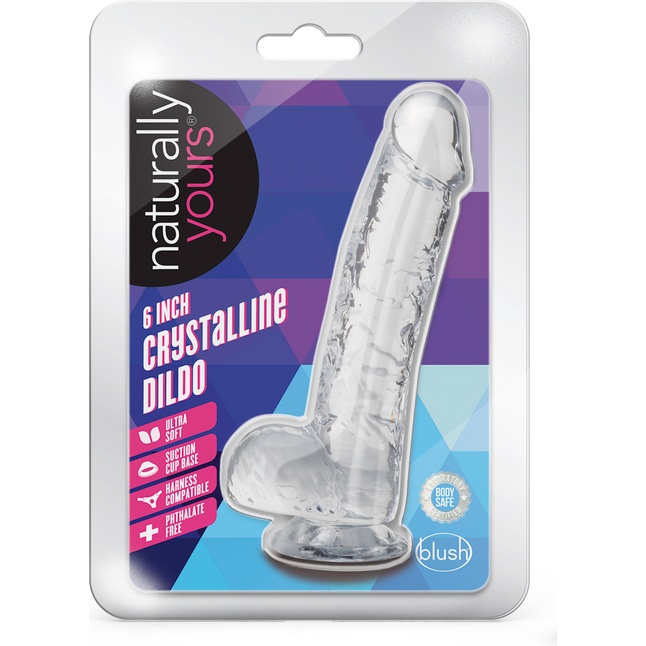 Прозрачный фаллоимитатор 6 Inch Crystalline Dildo - 15,2 см - Naturally Yours. Фотография 3.