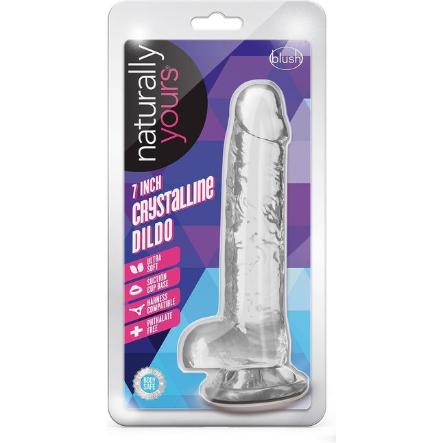 Прозрачный фаллоимитатор 7 Inch Crystalline Dildo - 17,7 см - Naturally Yours. Фотография 2.