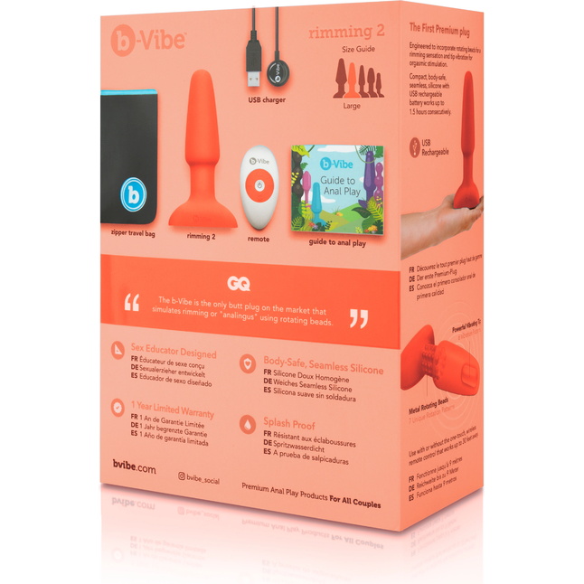 Оранжевая анальная пробка с эффектом римминга Rimming Plug - 15 см. Фотография 15.