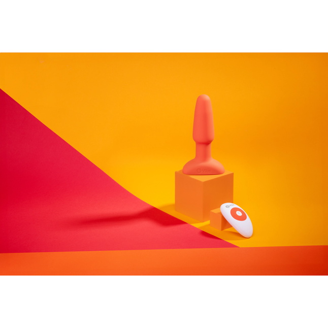 Оранжевая анальная пробка с эффектом римминга Rimming Plug - 15 см. Фотография 10.