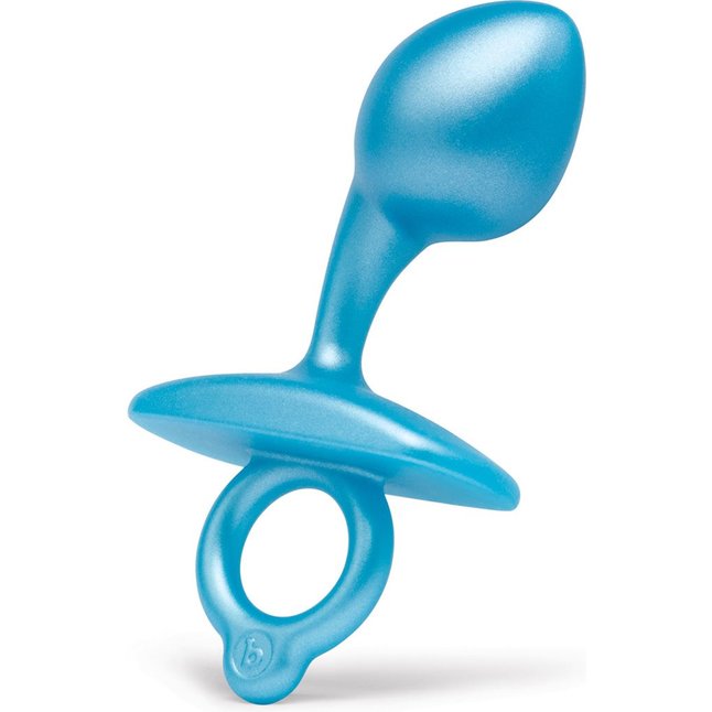 Голубая анальная пробка для массажа простаты Bulb Silicone Prostate Plug - 10,7 см. Фотография 3.