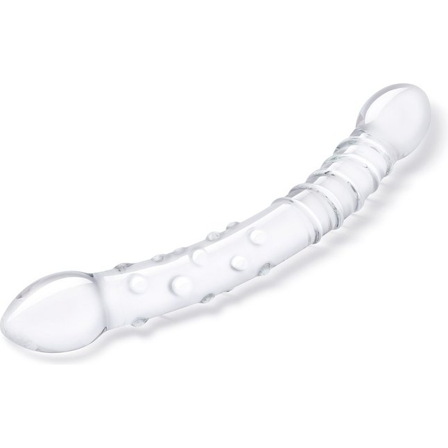 Двусторонний стеклянный фаллоимитатор 12’’ Girthy Double Trouble Glass Dildo - 30 см. Фотография 3.