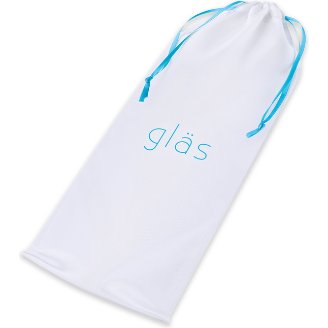 Изогнутый стеклянный фаллоимитатор 12’’ Girthy Ribbed G-Spot Glass Dildo With Handle Grip Double Ended - 30 см. Фотография 6.