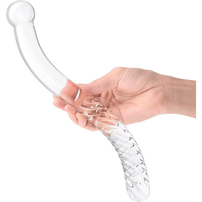 Стеклянный фаллоимитатор 11’’ Glass Pelvic Wand Double Ended - 28 см. Фотография 4.